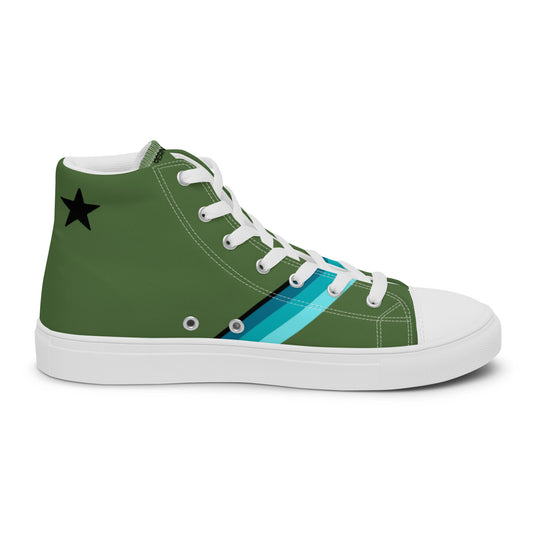Men’s high top canvas shoes Star P3 Green