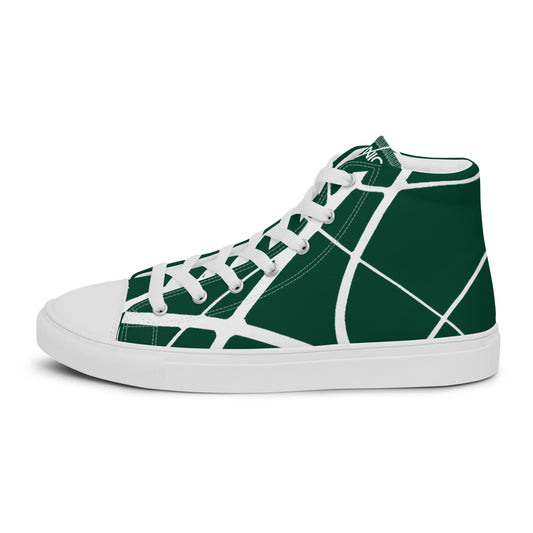 Men’s high top canvas shoes Green Splash