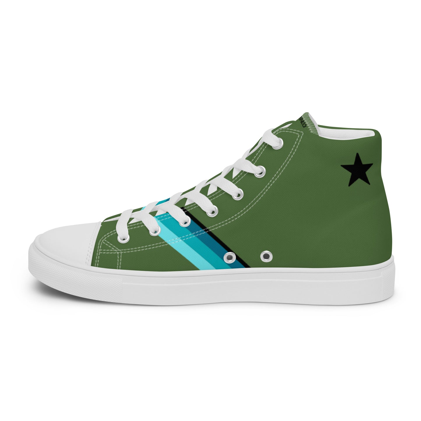 Men’s high top canvas shoes Star P3 Green