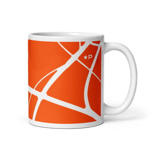 White Orange Mug